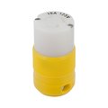 Marinco Locking Connector - 15A, 125V - Yellow 4731CR